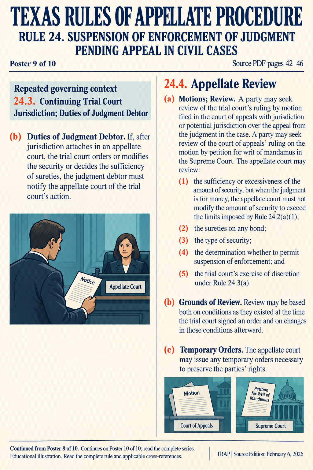 Notify the court and seek review of security orders (illustration 9 of 10; consult full rule)